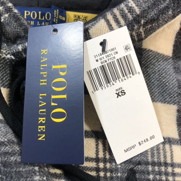 Polo Ralph Lauren Women's Fleece Aztec Patchwork Beacon Plaid Hoodie Sz XS $248 - Picture 3 of 10